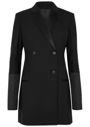 Helmut Lang Stretch-twill Tuxedo Blazer - Black - 8 (UK12 / M) 8 (UK12 / M)