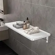 Wall Mounted Folding Table for Laundry Room, 24" x 16" Floating Wall Desk Fold Down, Hanging Wall Table for Home Office Kitchen Bedroom Bathroom Home Bar(120x30cm/48x12in)