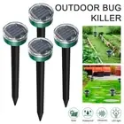 4Pcs Ultrasonic Solar Snake Repeller Multi Pulse Pest Controls Rodent Repellent