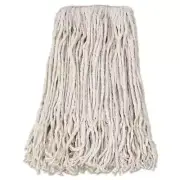 Boardwalk Banded Cotton Mop Head, #24, White, 12/Carton