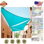 Turquoise Triangle Sun Shade Sail - 95% UV Protection, Custom Size