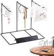 [Generic] Necklace Display Stand - Bracelets Organizer - Jewelry Storage Rack Black Aesthetic Display Room Decor for Bathroom Vanity Dresser Table Shelf