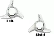 Lowrider Bike Knock Off 3-Bars w/Waves 3/8" Axle 26T Left & Right Chrome Bikes