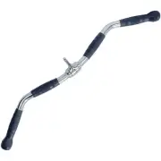 Rubber Revolving EZ Curl Bar Cable Attachment Strength Training Home Gym
