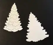 TREES Christmas Tree Duo Die Cut embellishments Choose Color 2 designs/3 each