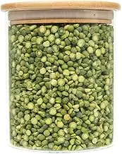Little Storage Co 1L Airtight Glass Storage Jar with Bamboo Lid, Naturally Hygienic Glass Jars for Kitchen Storage & Organisation, Stackable Pantry Storage Kitchen Organiser (Single)