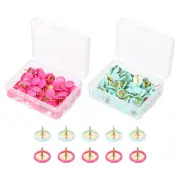 Roundness Push Pins, 400 Pcs Thumb Tacks Decorative Pins, Rose Red/Mint Green