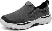 [Asifn] Mens Anti Slip Loafers Lightweight Breathable Casual Shoes Canvas Comfortable Walking Shoes Outdoor Driving Shoes