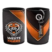 Wests Tigers NRL Bottle Opener Keyring and Beer Can Bottle Cooler Stubby Holder
