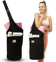 ENDUROGEAR Yoga Mat Bag for Women - Canvas Yoga Mat Carrier with Zipper Pouch and Front Pocket - Fits Mat and Yoga pilates - Shoulder Bag for Exercise, Yoga, Gym, travel, Beach, workout, Daily Use