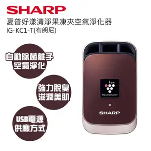 出清品限時特價🔥車用SHARP夏普自動除菌離子產生器 IG-KC1/T(布朗尼)