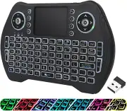 EASYTONE Backlit Mini Wireless Keyboard Touchpad Mouse Combo with Rechargable