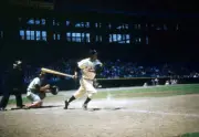 Larry Doby Of The Cleveland Indians 1955 Old Baseball Photo 9