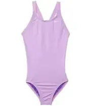 Nike L35012 Kids Purple Solid Fast Back One-Piece Swimsuit Size XL 13-15 YRS