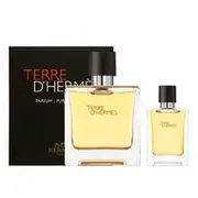 Hermes Terre D'Hermes Men's Perfume Pure Gift Set Perfume 75ml and Miniature 12.5ml