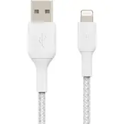 Belkin BoostCharge Lightning to USB-A Braided Cable 1m- White