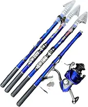 LLEIIshen Telescopic Rock Fishing Rod 1.5m-3.0m Carbon Fiber Spinning Fishing Rod Carp Feeder Rod Travel Mini Rock Rod/1556