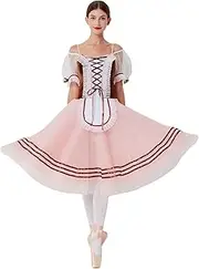[MTPLOP] Elegant Romantic White Gradient Ballet Gown - Swan Lake Character-Inspired Long Dresses Multi-Color Options for Solo & Ensemble Performances