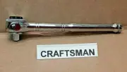 CRAFTSMAN 43795 Thumb Wheel 1/4 Drive RATCHET WRENCH Tri Wing Polished Handle
