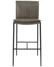 Classic Home Mayer 30in Top Grain Leather Bar Stool NoSize Grey