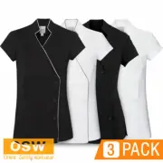 3 x Ladies Women ZEN Stain Release Cross-Over Tunic - Spa Salon Beauty Chemist