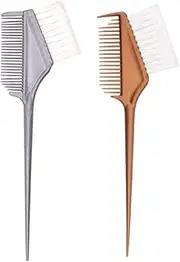 OSOLADY 2Pcs Hair Dye Applicator Brush Professional Hair Tint Comb for Salon and Home Use Flexible Bristles for Even Color Application Hairdressing Tool