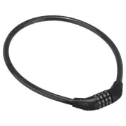 2.23 Feet Combination Bicycle Lock, 4 Digit Long Coiled Resettable Lock, Black