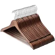 AMKUFO Wooden Hangers 20 Pack Wood Suit Hangers Non Slip Wooden Coat Hangers wit
