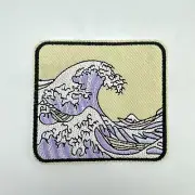 Ocean Wave Embroidered Iron-On/Sew-On Patch