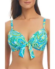 Bleu Rod Beattie More is More Tie Front Bra Swim Top