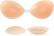 [TCOTBE] Sticky Bra, Self Adhesive Bra, Invisible Strapless Reusable Silicone Bra, Sticky Push Up Backless Bras for Women