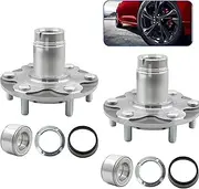 2pcs 710571 Front Wheel Hub Wheel Bearing Kit, Compatible with Toyota Sequoia Tundra 4Runner 4 Runner 1996-2007 2WD Only, 1999-2004 Toyota Tacoma Prerunner 2.7L or 3.4L(Will NOT Fit 4WD)