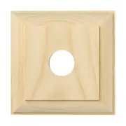 5441 Switch Socket Block Traditional Single Pine H90xW90mm