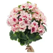 2Pcs18''Artificial Geraniums for Outdoor Silk Geranium Flowers Uv Resistant