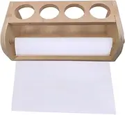 Drawing Paper Roll Holder - Desktop Solid Wood Easel, Standing Kraft Paper Holder | Art Paper Roll Holder Stand, Pencil Holder with Cup, Desktop Storage Scroll Drawing Paper Pen Holder for Kids