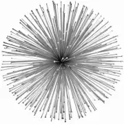 Modern Day Accents 5151 Erizo Spiked Medium Silver Sphere