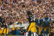 Terry Bradshaw quarterback for the Pittsburgh Steelers 1980's NFL Photo