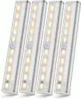 4 Pack Under Cabinet Lights Wireless Remote Dimmable Cool/Warm Battery Powered
