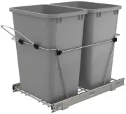Rev-A-Shelf RV-18KD-C S Classic 14-1/4" Steel Frame Pull Out - Silver