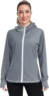 [Caihoyu] Plain Hoodie with Thumb Holes Rash Guard Shirts UPF 50+ Protection Lightweight Sweatshirt for Hiking Outdoor, Multicolor17, Large