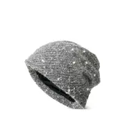 [Maison Michel] Maison Michel Sequin-embellished Beanie Hat ONE SIZE GREY