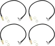 Mellisso 4X SMA Female Jack to TS9 Male Right Angle Pigtail Coaxial Cable Antenna