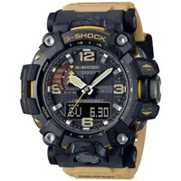 在飛比找momo購物網優惠-【CASIO 卡西歐】G-SHOCK 碳纖維泥人太陽能雙顯腕