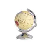 Antique Piggy Bank Spinning World Globe Saving Money Kids Map Educational Decor
