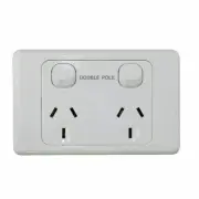 Double Pole 10A Double Power Point GPO White for Caravans Motorhomes AS318