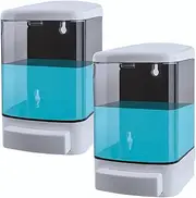 GUSTO Soap Wall Dispenser 1000 ml for Bathroom Kitchen Shampoo Hotel Hands Gel (Pack of 2)