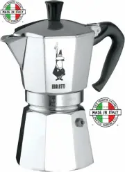 Bialetti Moka Express Iconic Stovetop Espresso Maker 9 Cups 14OZ Aluminum Silver