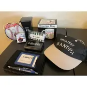 #1 Grandpa- Huge Set! Mug, Cap, Trash Can, Golf Tees, Keychains, and More!