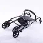 EQUIPMED 4 Wheel Lightweight Rollator Walker, Aluminium Frame, Seat, Carry Bag,