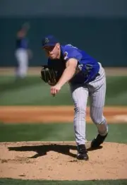 Pitcher Brian Anderson Arizona Diamondbacks in action at a spring - Old Photo